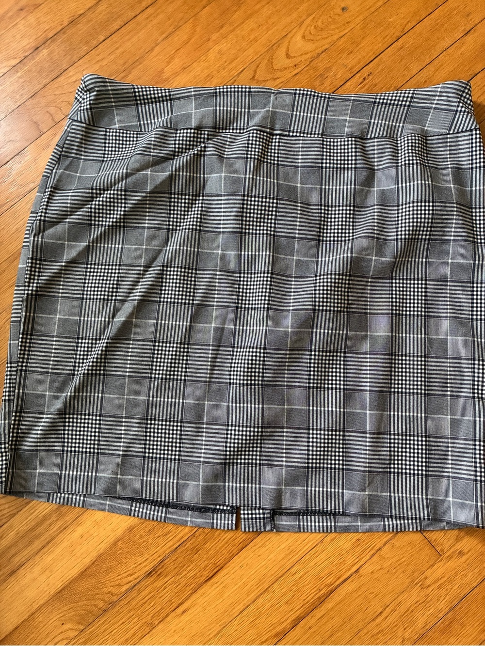Soho Apparel Gray & Black Plaid Mini Skirt